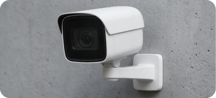 Wall-mounted security camera